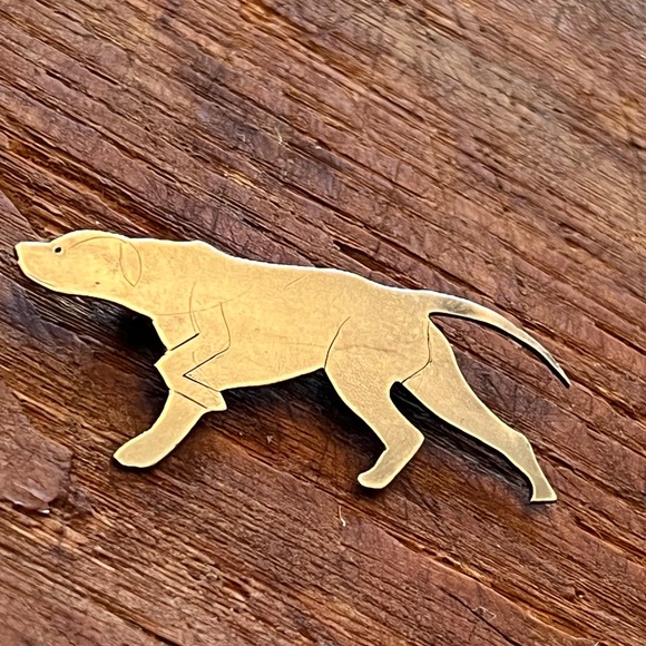 Vintage Pointer Retriever Dog Sterling Silver Brooch Pin Labrador Retriever? - Picture 13 of 17
